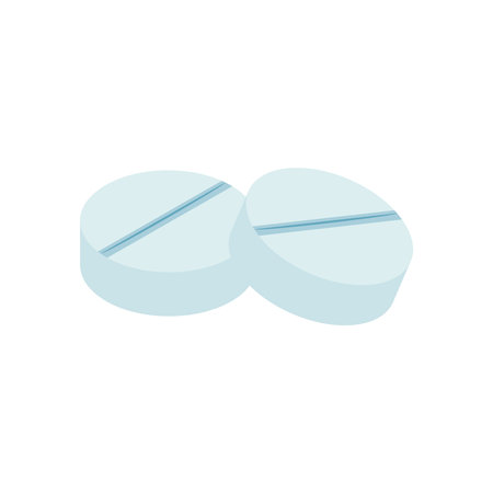 Isometric Round Pills Compositionのイラスト素材