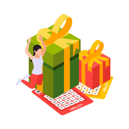 Lottery winning Vector Illustrationのイラスト素材