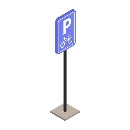 Bicycle Parking Sign illustrationのイラスト素材
