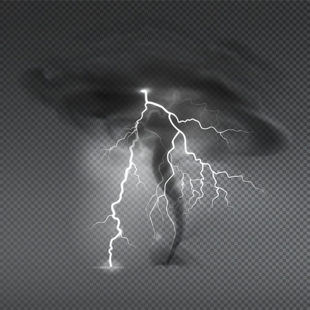 Realistic Hurricane Thunderbolt Compositionのイラスト素材