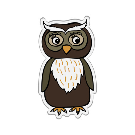 Owl Cartoon Illustrationのイラスト素材