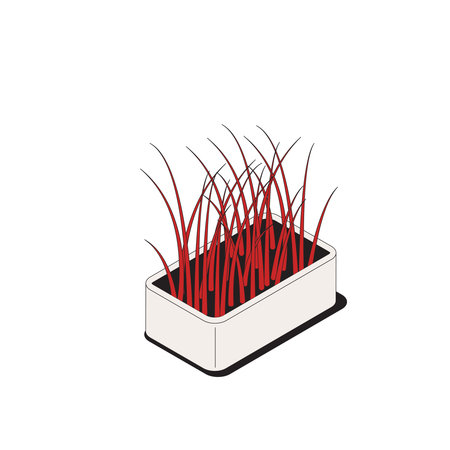 Pot With Grass Iconのイラスト素材