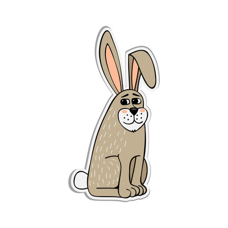 Hare Cartoon Illustrationのイラスト素材