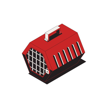 Isometric Pet Carrier Iconのイラスト素材