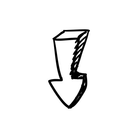 Doodle Arrow Signのイラスト素材