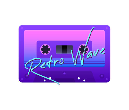 Realistic Retro Wave Iconのイラスト素材
