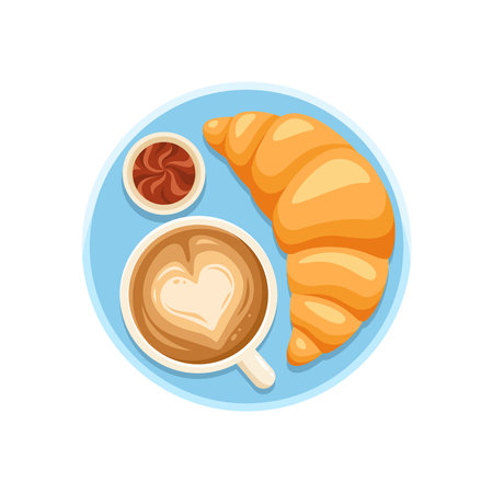 Flat Breakfast Illustrationのイラスト素材