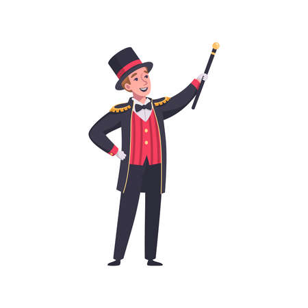 Circus Magician Cartoon Compositionのイラスト素材
