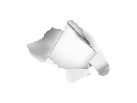 White Lacerated Hole Compositionのイラスト素材