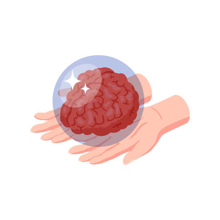 Brain In Bubble Compositionのイラスト素材
