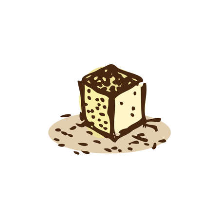 Hand Drawn Sugar illustrationのイラスト素材