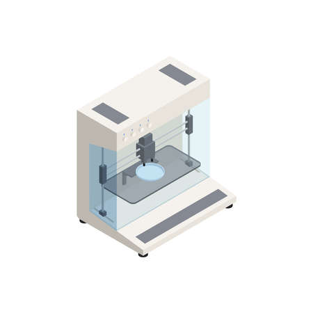 3D Printing Isometric Compositionのイラスト素材
