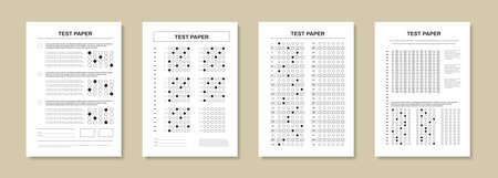 Exam Test Papers Setのイラスト素材