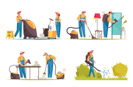 Cleaning Team Compositions Setのイラスト素材