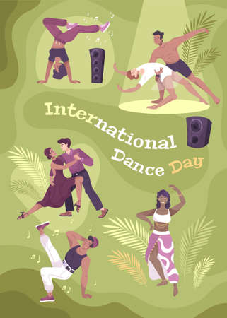 International Dance Day Cardのイラスト素材