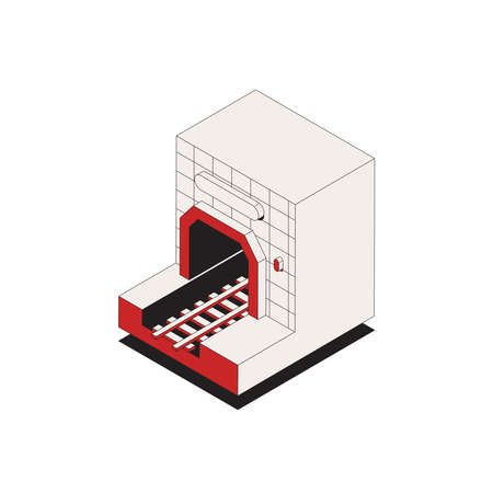 Subway Tunnel Entrance Compositionのイラスト素材