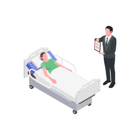 Medical Insurance Agent Compositionのイラスト素材