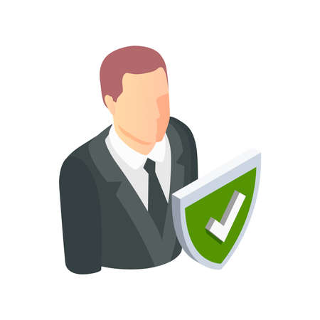 Life Insurance Shield Compositionのイラスト素材