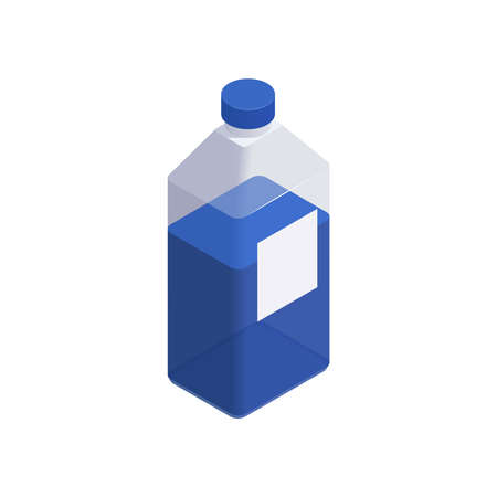 Sanitizer Bottle Isometric Compositionのイラスト素材