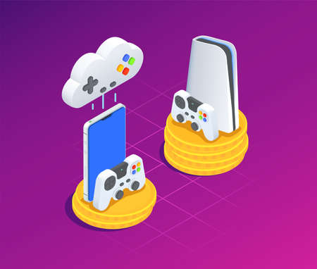 Cloud Gaming Compositionのイラスト素材