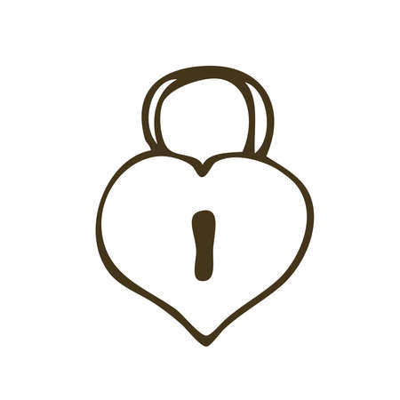 Heart Lock Iconのイラスト素材
