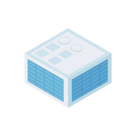 City Industrial Building Compositionのイラスト素材
