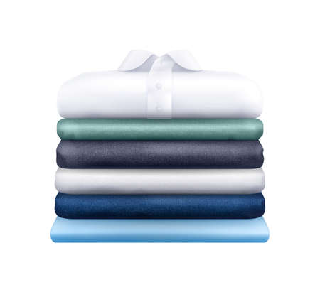 Stack Of Shirts Compositionのイラスト素材