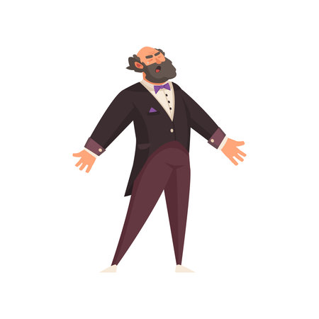 Flat Singer Illustrationのイラスト素材