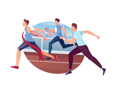 Winning Marathon Race Compositionのイラスト素材