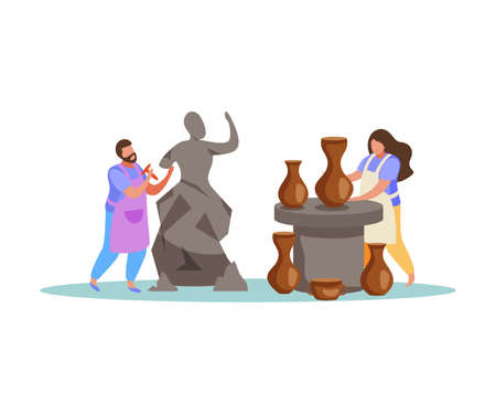 Hobby Flat Compositionのイラスト素材