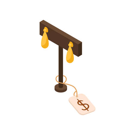 Pawn Shop Earrings Compositionのイラスト素材