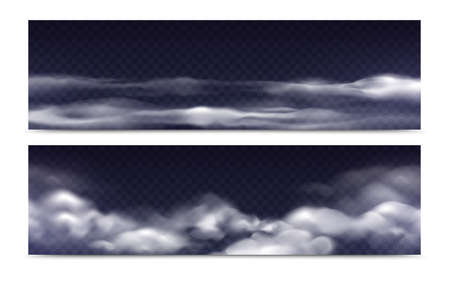 Fog Clouds Realistic Setのイラスト素材