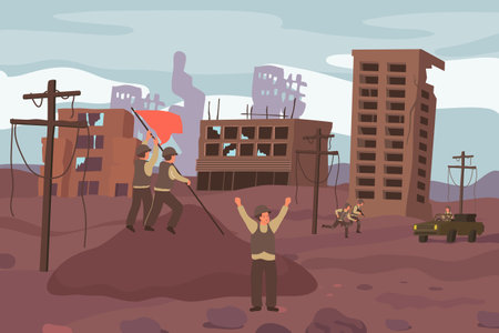 War Victory Compositionのイラスト素材
