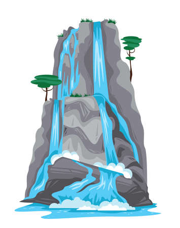 Waterfall Single Objectのイラスト素材