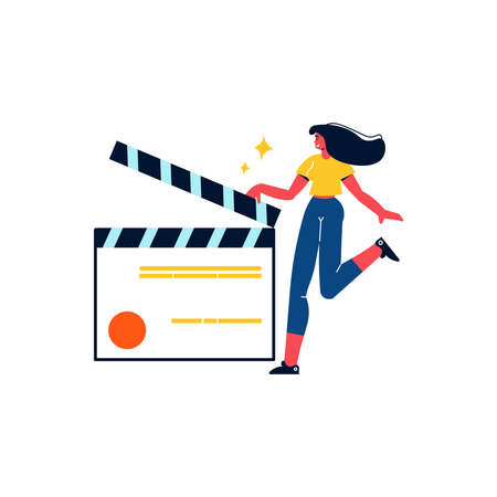 Flat Cinema Conceptのイラスト素材