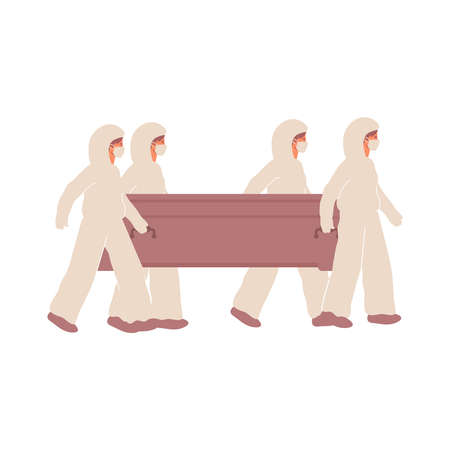 Covid Funeral Procession Compositionのイラスト素材