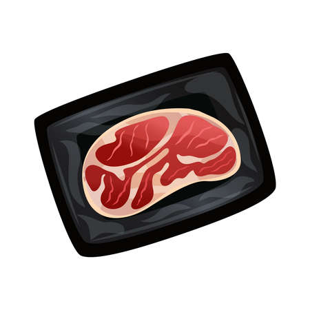 Packed Meat Steak Compositionのイラスト素材