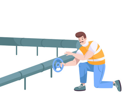 Adjusting Oil Tube Compositionのイラスト素材