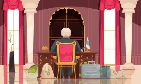 Dirty Money Corruption Composition illustrationのイラスト素材