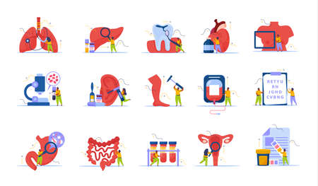 Health Checkup Recolor Setのイラスト素材