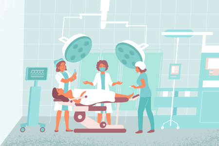 Nurse Operating Room Compositionのイラスト素材
