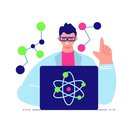 Scientist At Work Compositionのイラスト素材