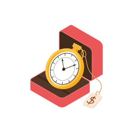 Golden Watches Sale Compositionのイラスト素材