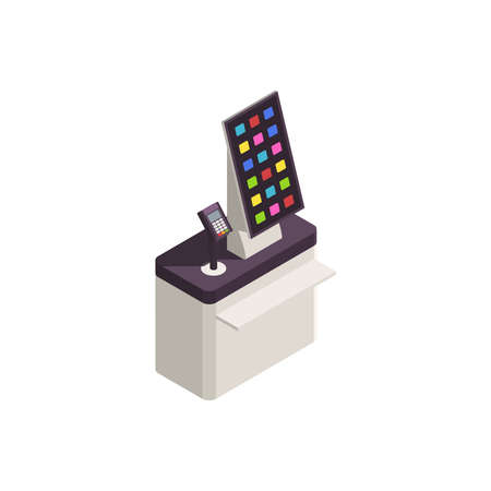 Self Service Checkout Icon illustrationのイラスト素材