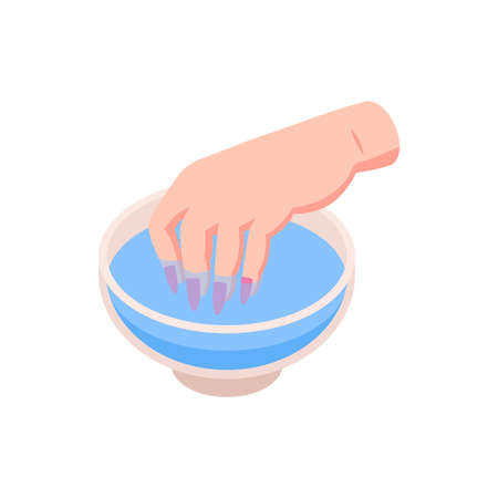 Nail Water Manicure Compositionのイラスト素材
