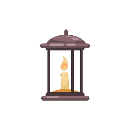 Old Candle Lamp Compositionのイラスト素材