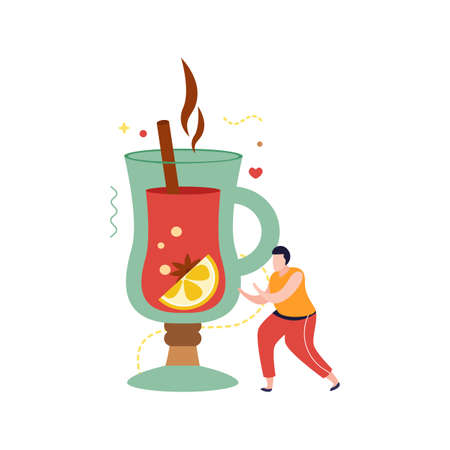 Hot Mulled Wine Compositionのイラスト素材