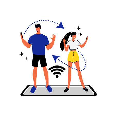 Flat Internet Illustrationのイラスト素材