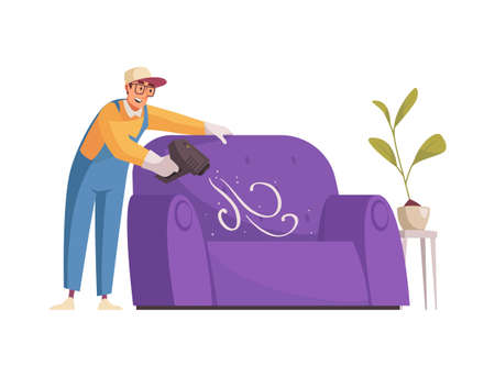 Cleaner Flat Illustrationのイラスト素材