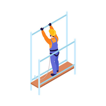 Isometric Ironworker Iconのイラスト素材